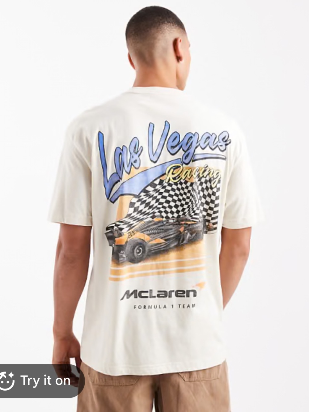 Hollister McLaren Las Vegas boxyfit tee mens large